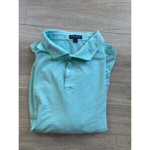 Peter Millar Teal Green Polo Shirt Light Weight XXL